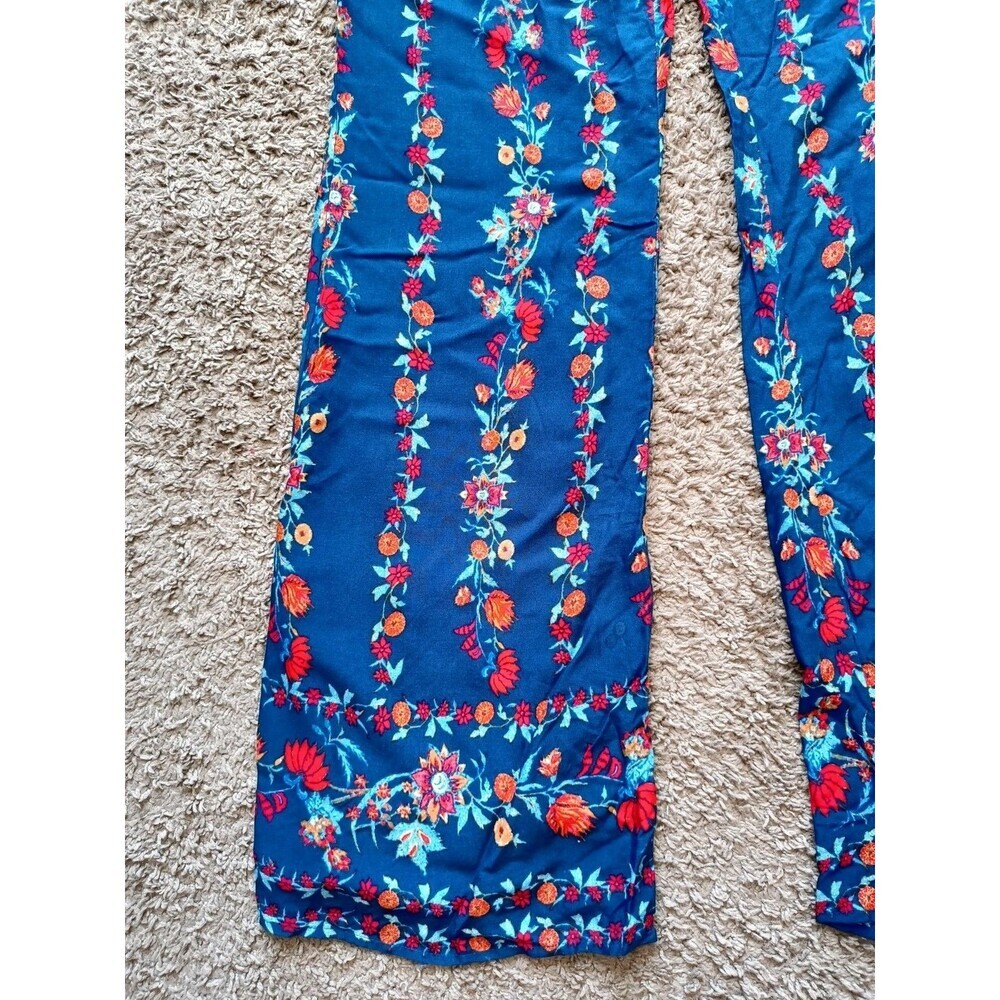 Flying Tomato Pants Womens Size Small Tropical Floral Flared Leg Boho Hippie - Picture 5 of 5